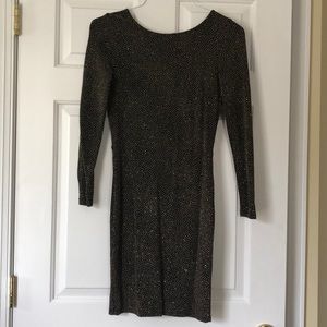 Black with gold sparkle dress from H&M.  Size 6.
